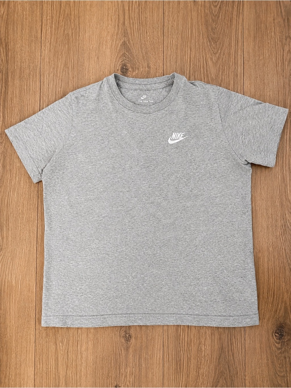 Nike The Nike Tee Youth Large Gray Heather Swoosh T Shirt